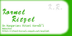 kornel ritzel business card